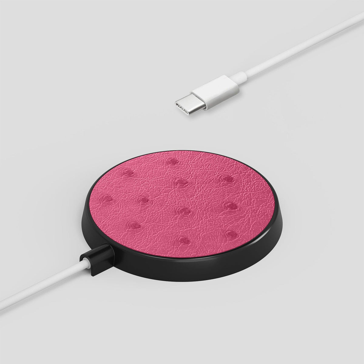 Petal-Pink MagSafe Charger Ostrich -4 | Petal-Pink