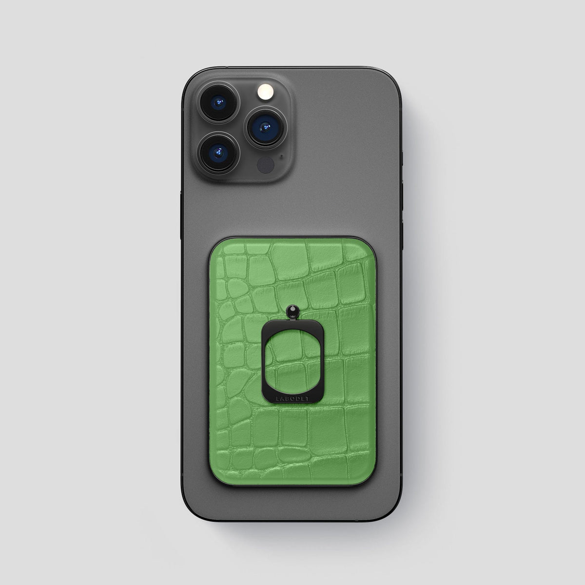 Apple-Green MagSafe Ring iPhone 14 Pro Max Alligator with Black Metal -1 | Apple-Green-Black