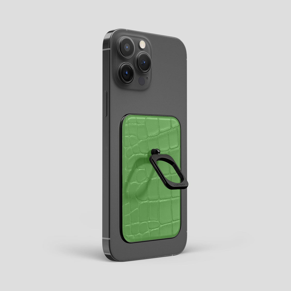 Apple-Green MagSafe Ring iPhone 14 Pro Max Alligator with Black Metal -2 | Apple-Green-Black