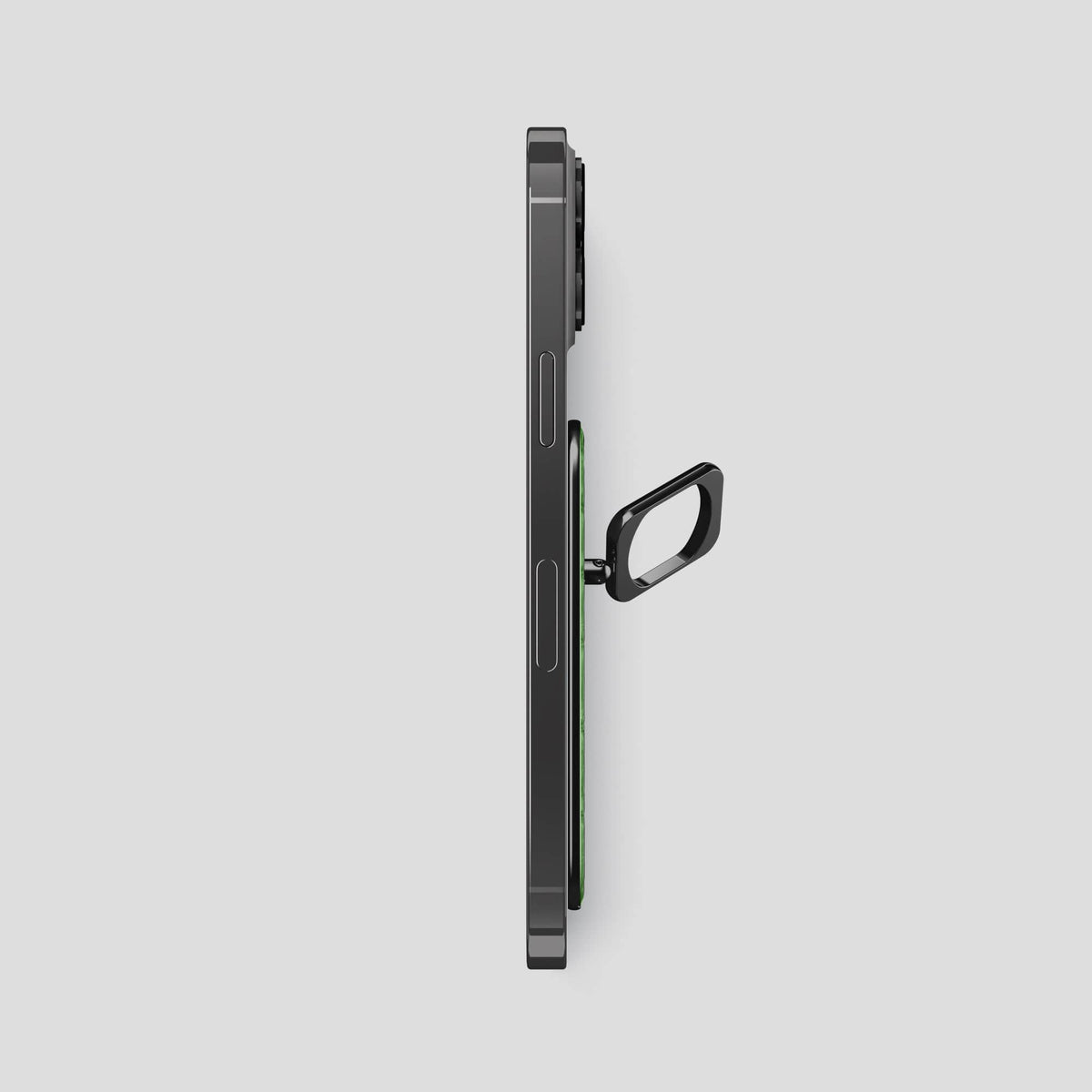 Apple-Green MagSafe Ring iPhone 14 Pro Max Alligator with Black Metal -3 | Apple-Green-Black