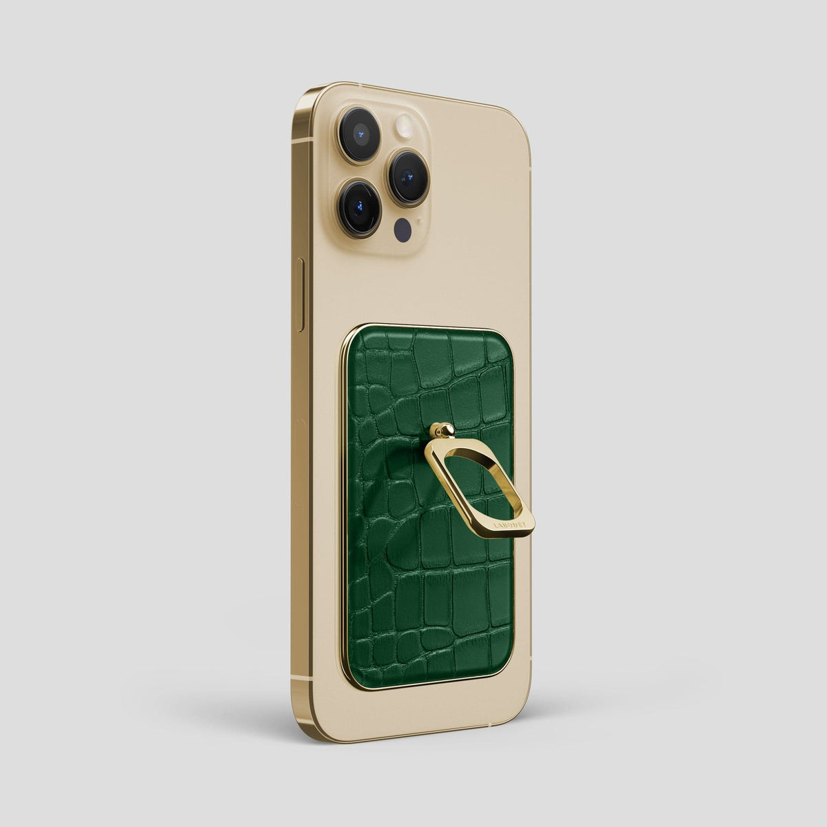 Forest-Green MagSafe Ring iPhone 14 Pro Max Alligator with Gold Metal -2 | Forest-Green-Gold