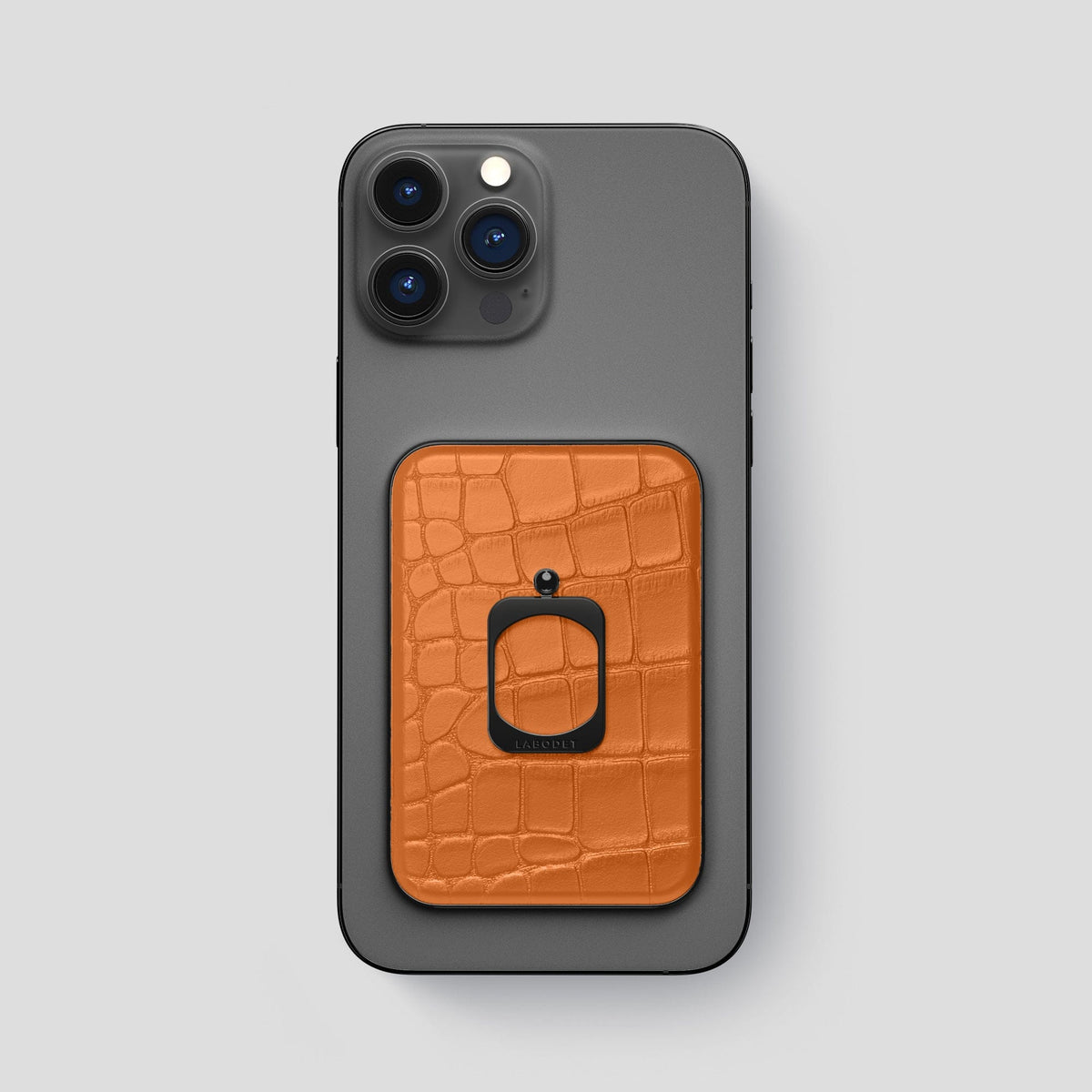 Orange MagSafe Ring iPhone 14 Pro Max Alligator with Black Metal -1 | Orange-Black