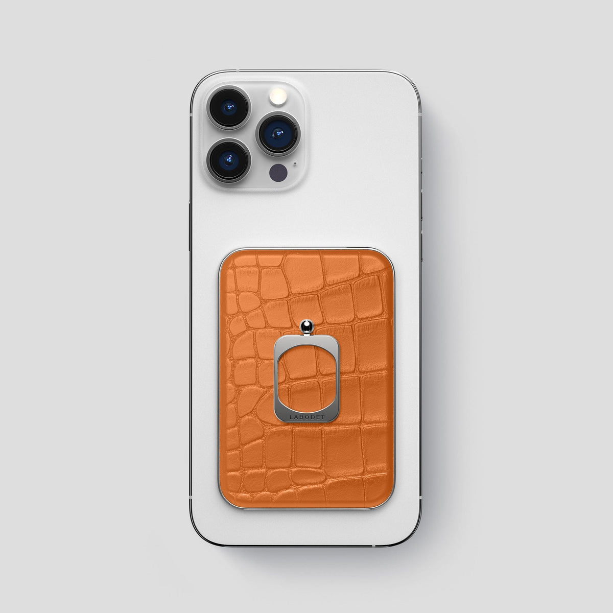 Orange MagSafe Ring iPhone 14 Pro Max Alligator with Steel Metal -1 | Orange-Steel