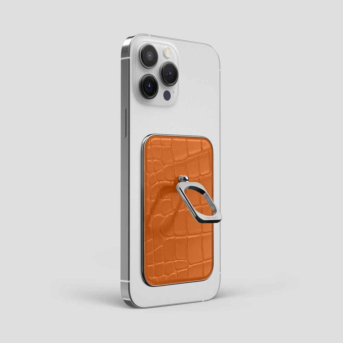 Orange MagSafe Ring iPhone 14 Pro Max Alligator with Steel Metal -2 | Orange-Steel
