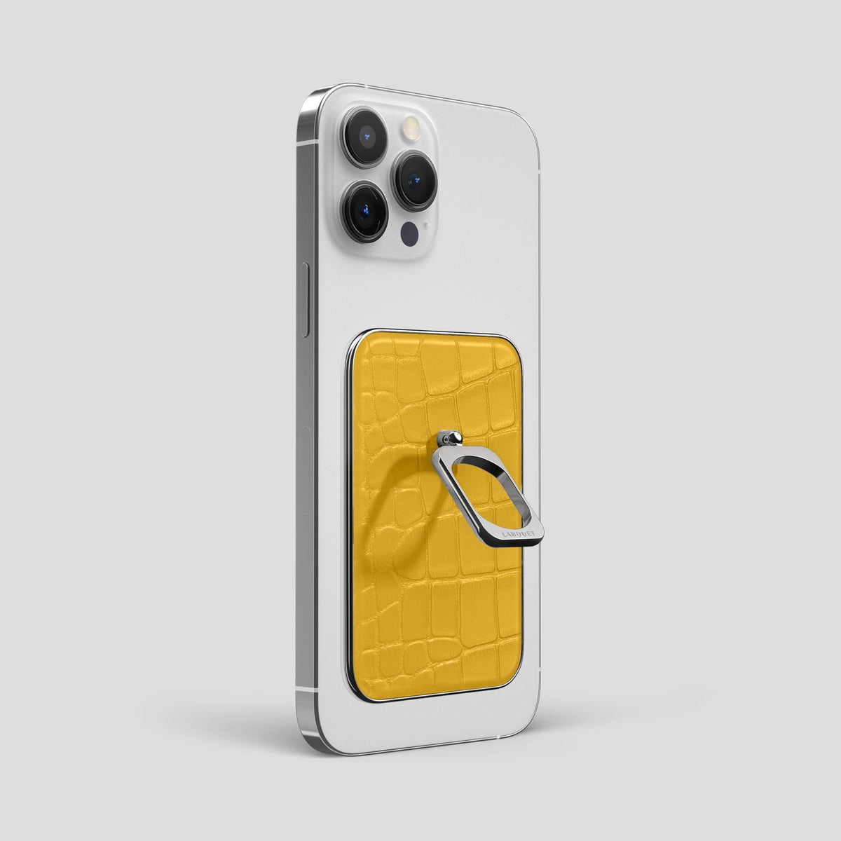Yellow MagSafe Ring iPhone 14 Pro Max Alligator with Steel Metal -2 | Yellow-Steel