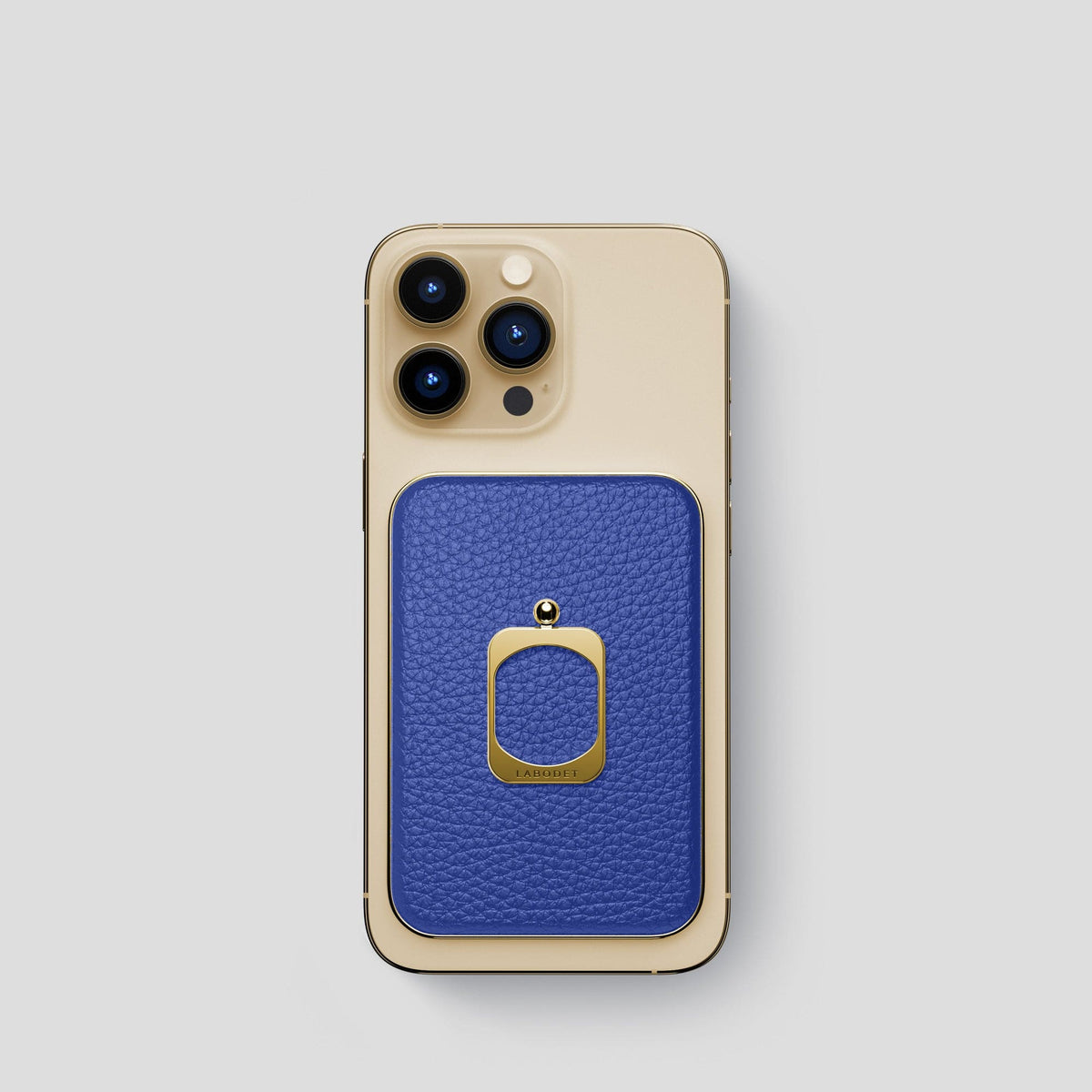 Royal Blue MagSafe Ring iPhone 14 Pro Calf with Gold Metal -2 | Royal-Blue-Gold