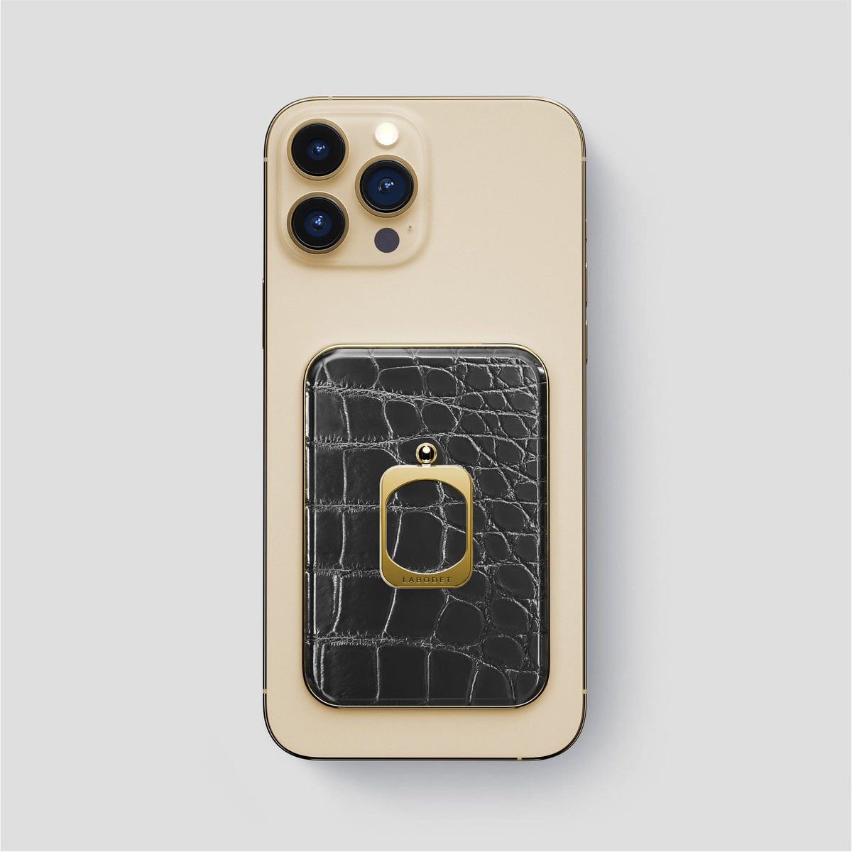 Havana-Black iPhone 14 Pro Max MagSafe Ring with Gold Metal -2 | Havana-Black-Gold