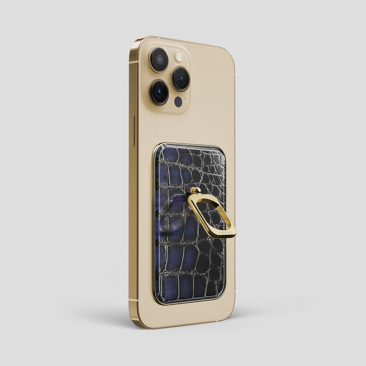 Havana-Blue iPhone 14 Pro Max MagSafe Ring with Gold Metal -1 | Havana-Blue-Gold