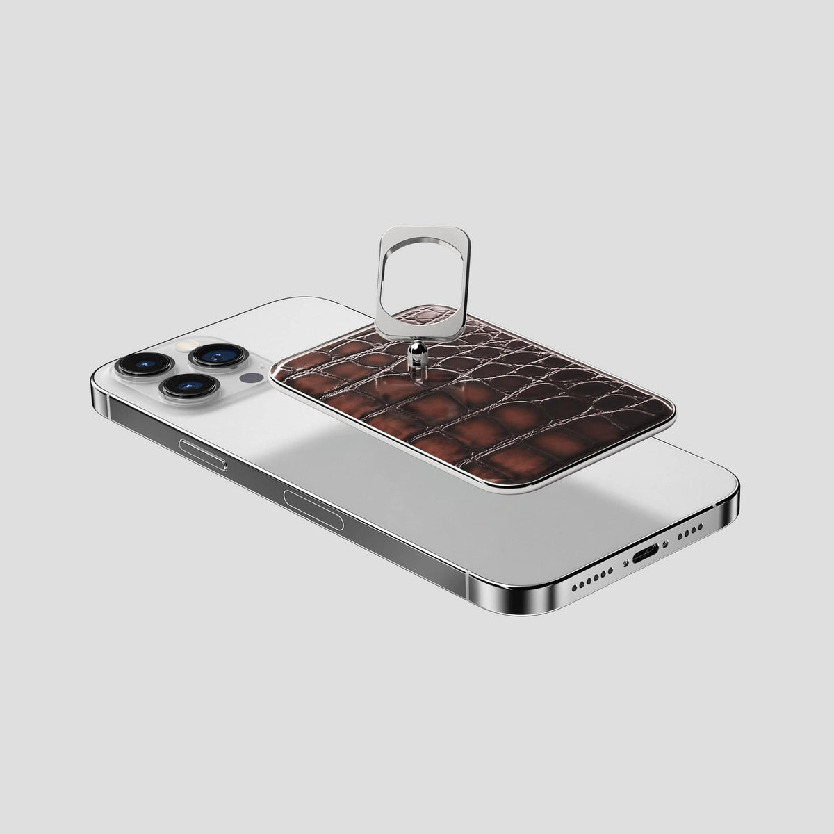 Havana-Brown iPhone 14 Pro Max MagSafe Ring with Steel Metal -4 | Havana-Brown-Steel