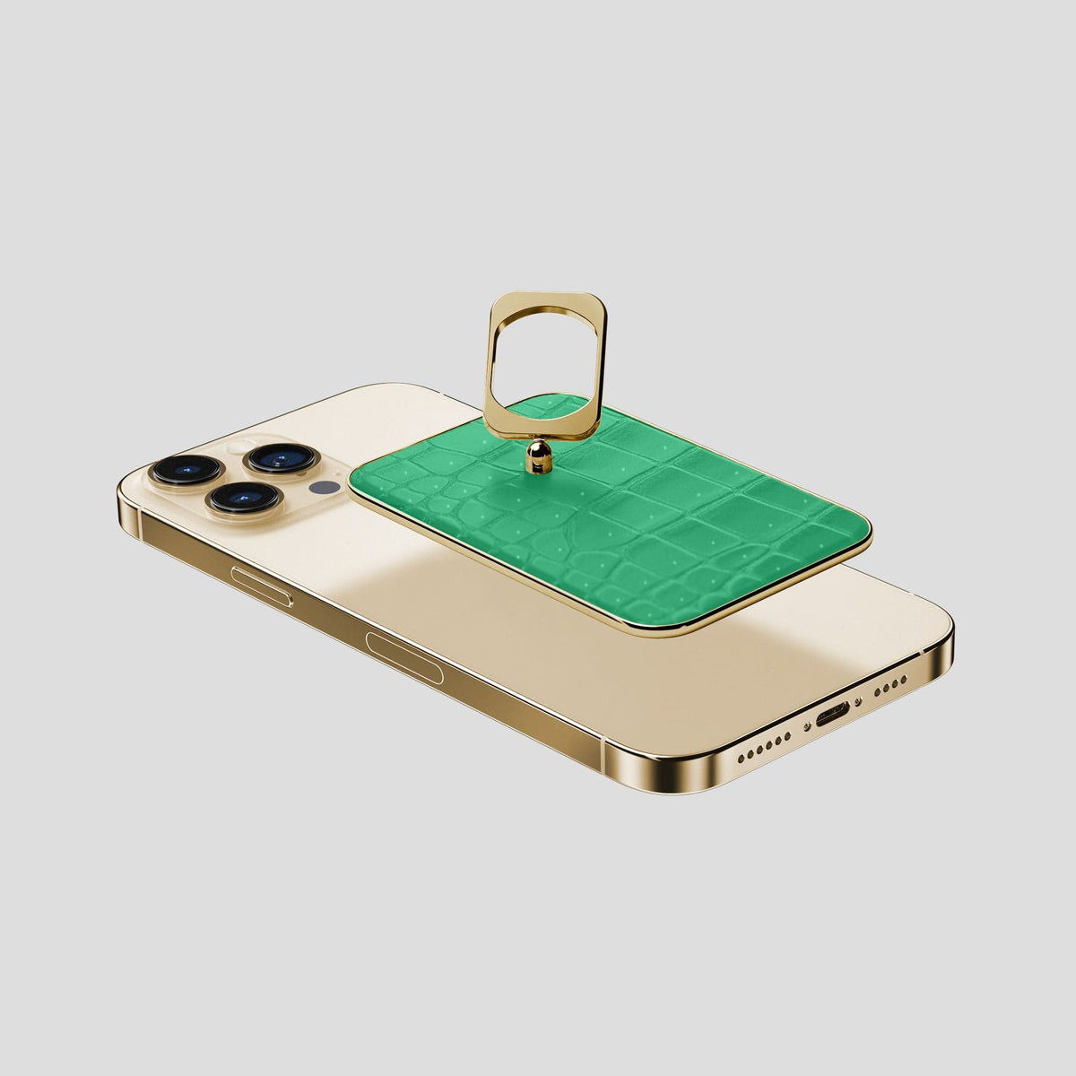 Cactus-Green MagSafe Ring iPhone 14 Pro Max with Gold Metal -4 | Cactus-Green-Gold