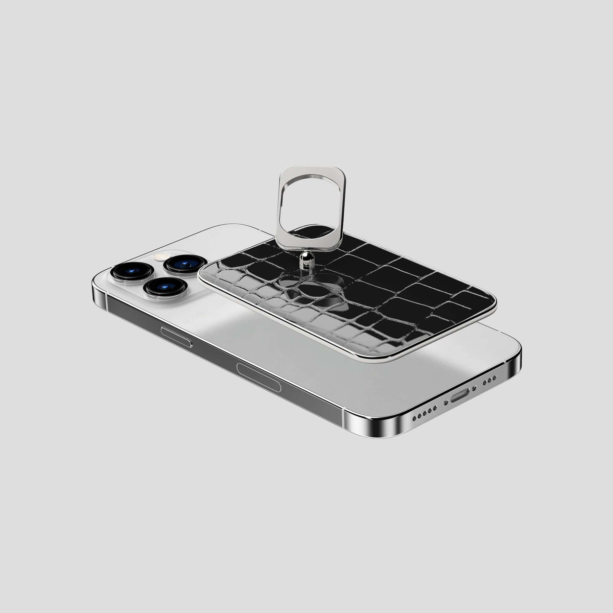 Black MagSafe Ring iPhone 14 Pro with Steel Metal -4 | Black-Steel