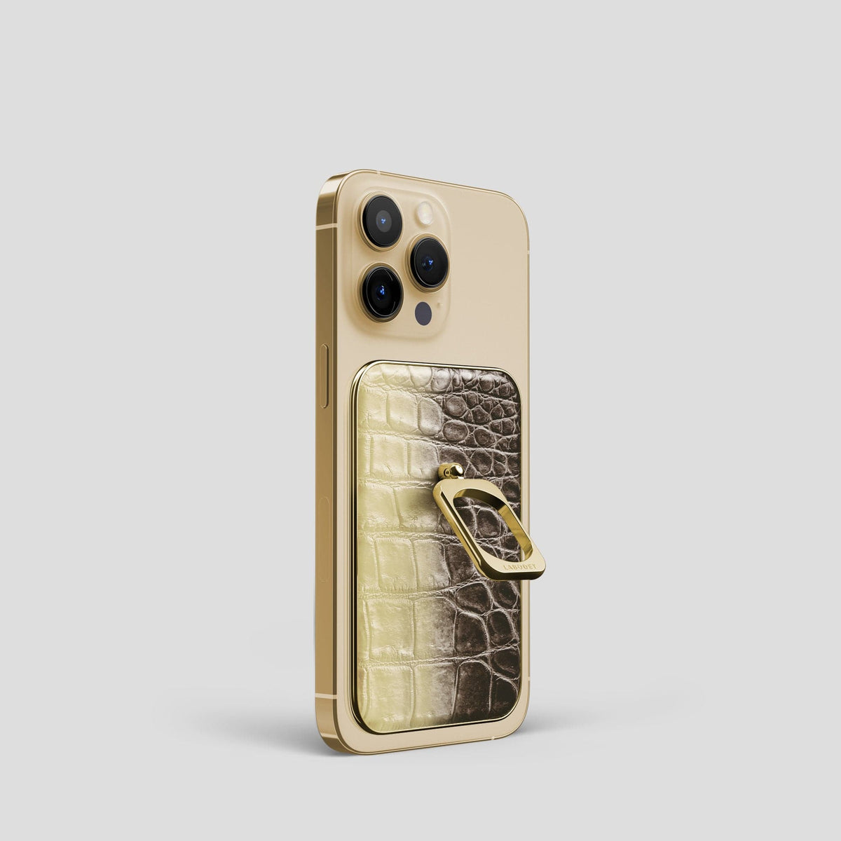 Natural iPhone 14 Pro Himalaya MagSafe Ring with Gold Metal -2 | Natural-Gold