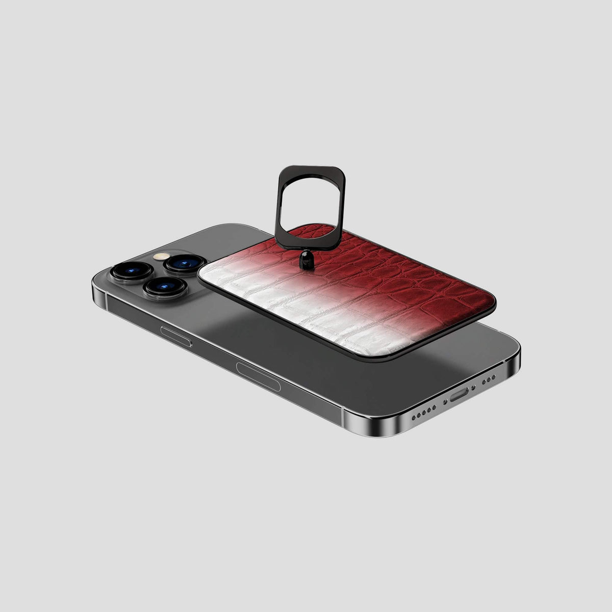 Red iPhone 14 Pro Himalaya MagSafe Ring with Black Metal -4 | Red-Black