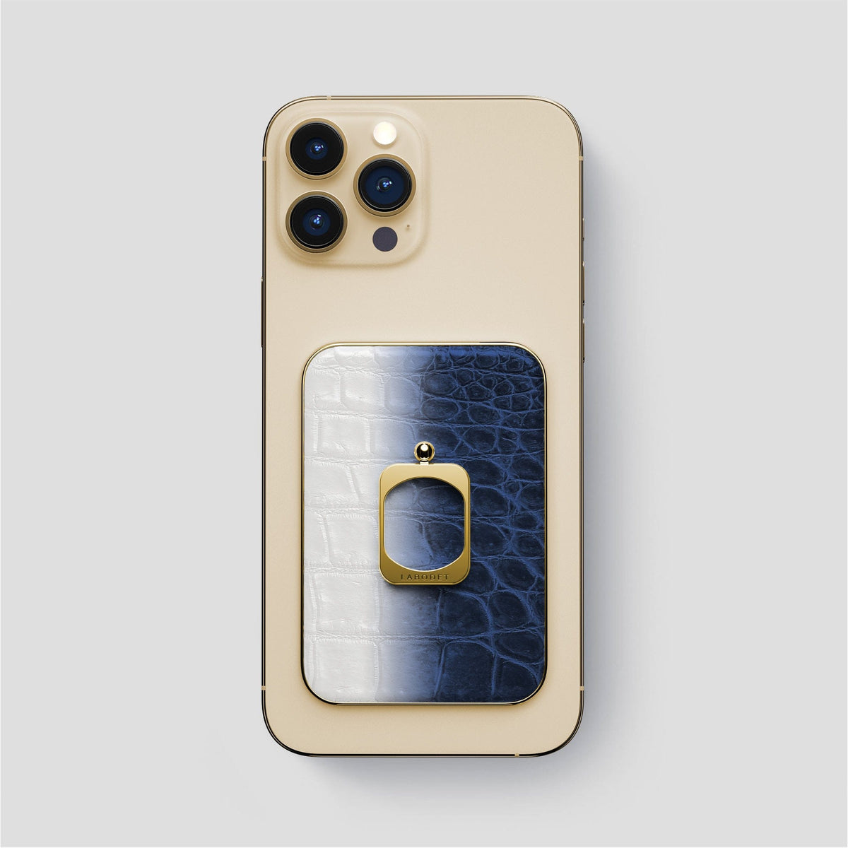 Navy Blue iPhone 14 Pro Max Himalaya MagSafe Ring with Gold Metal -1 | Navy-Blue-Gold