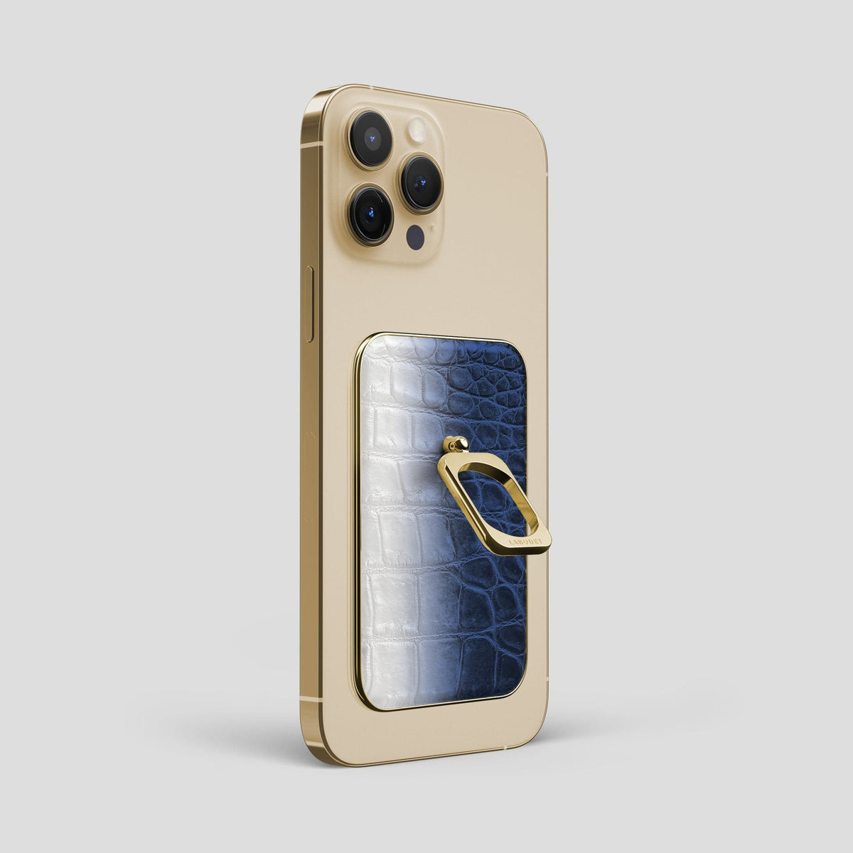 Navy Blue iPhone 14 Pro Max Himalaya MagSafe Ring with Gold Metal -2 | Navy-Blue-Gold