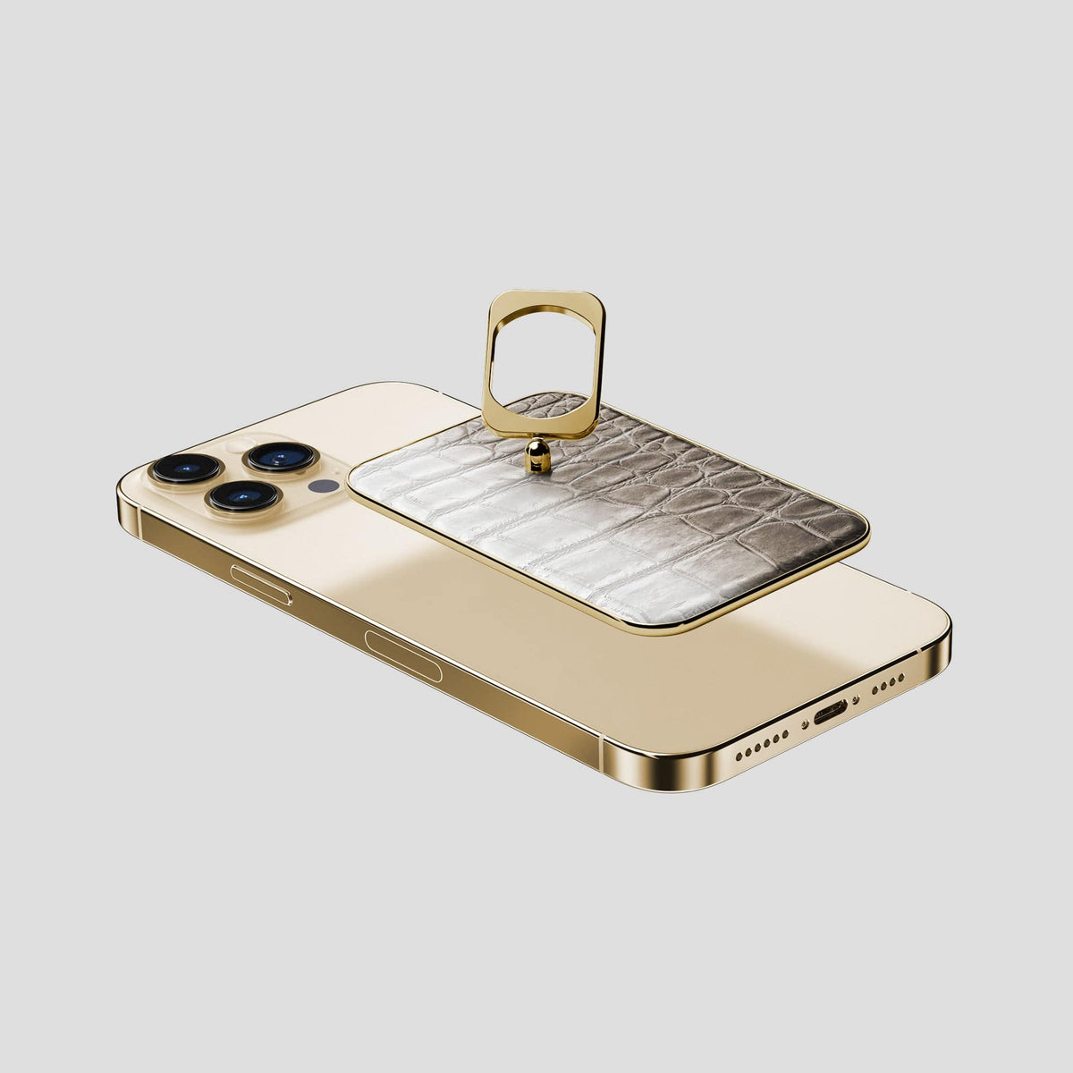 Dark iPhone 14 Pro Max Himalaya MagSafe Ring with Gold Metal -4 | Dark-Gold