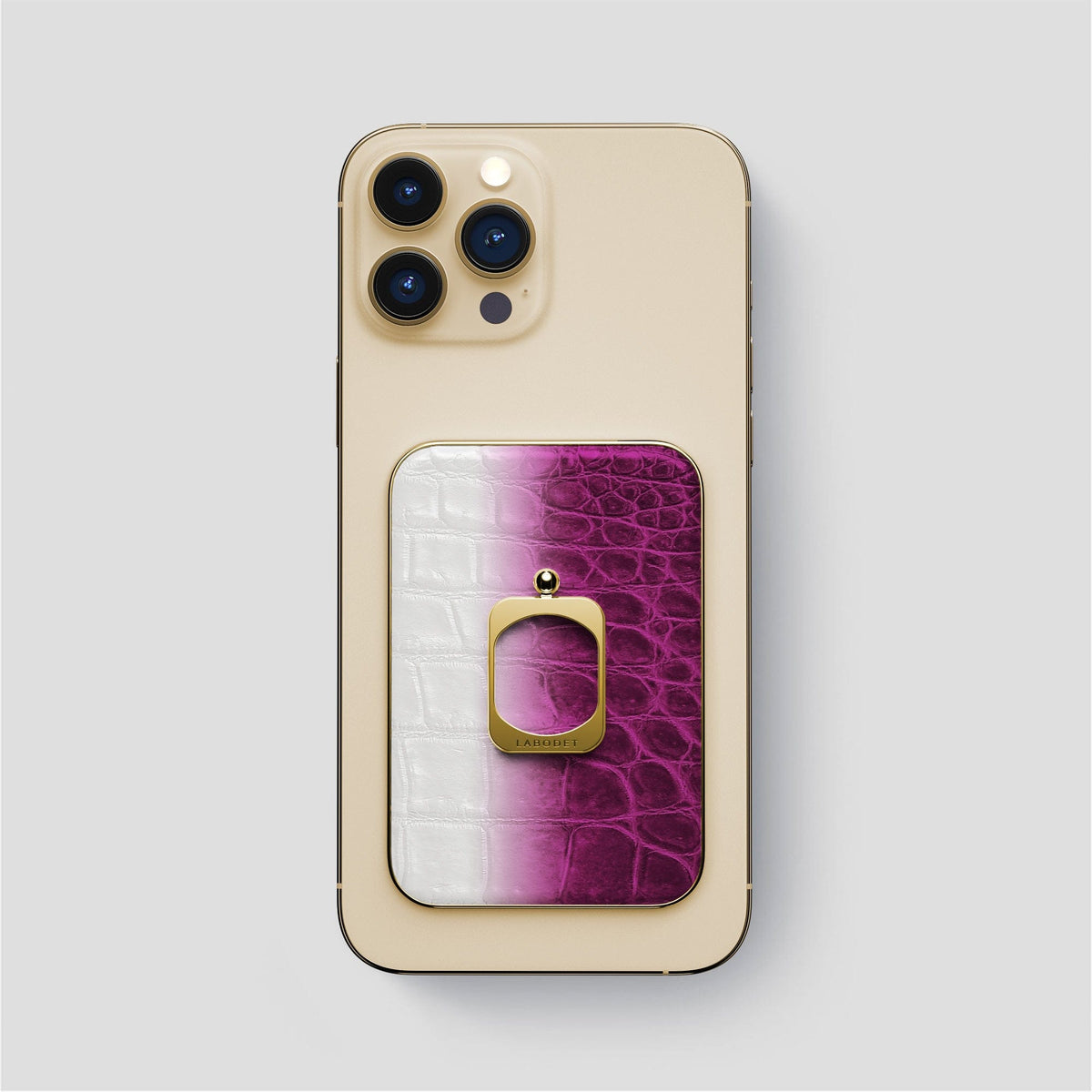 Fuchsia iPhone 14 Pro Max Himalaya MagSafe Ring with Gold Metal -1 | Fuchsia-Gold