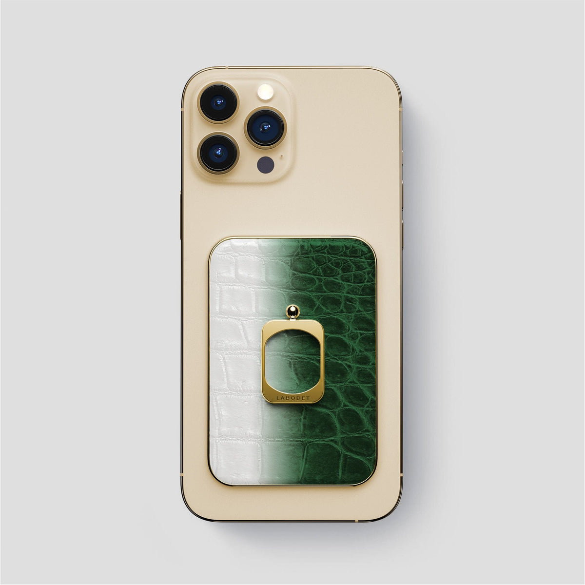 Green iPhone 14 Pro Max Himalaya MagSafe Ring with Gold Metal -1 | Green-Gold