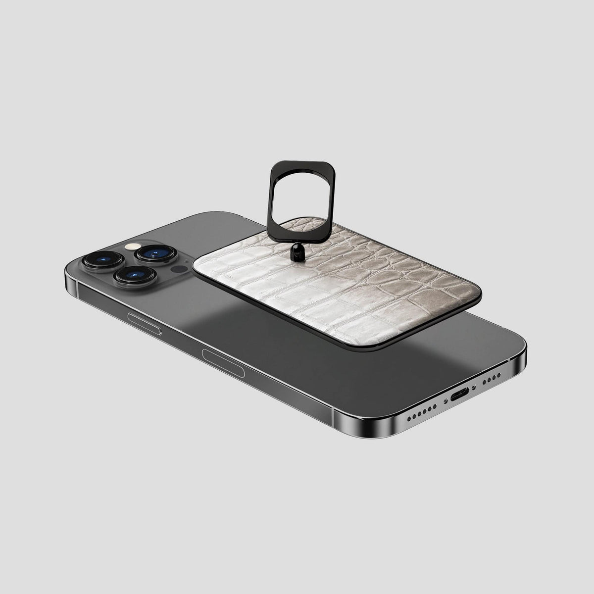 Light iPhone 14 Pro Max Himalaya MagSafe Ring with Black Metal -4 | Light-Black