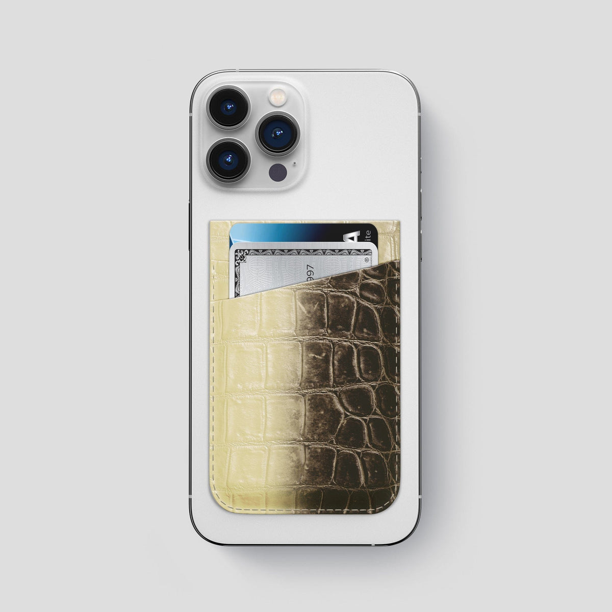 Natural iPhone 14 Pro Max Himalaya Magsafe Wallet Himalayan Crocodile -1 | Natural