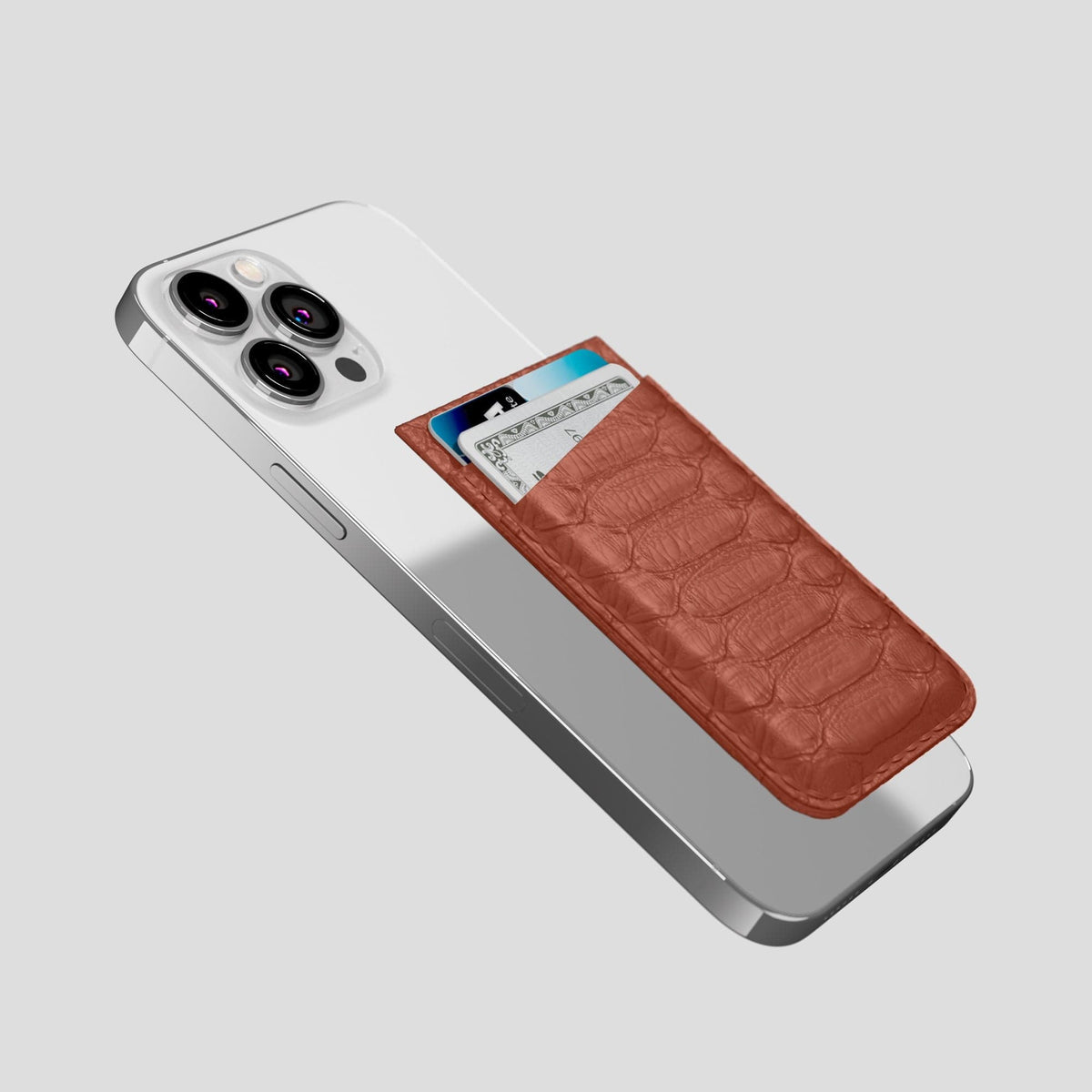 Brown iPhone 14 Pro Max MagSafe Wallet Python -4 | Brown
