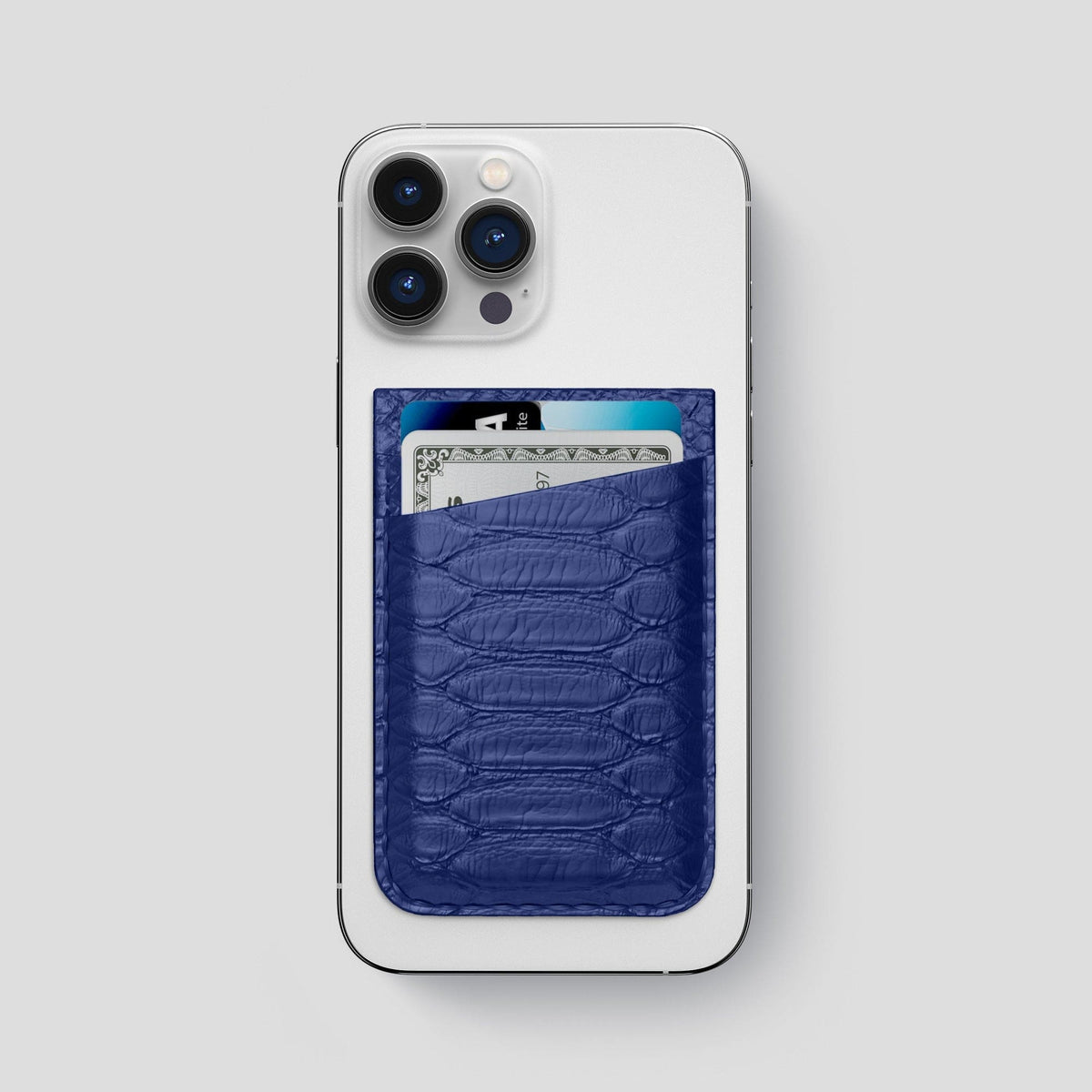 Navy Blue iPhone 14 Pro Max MagSafe Wallet Python -1 | Navy-Blue