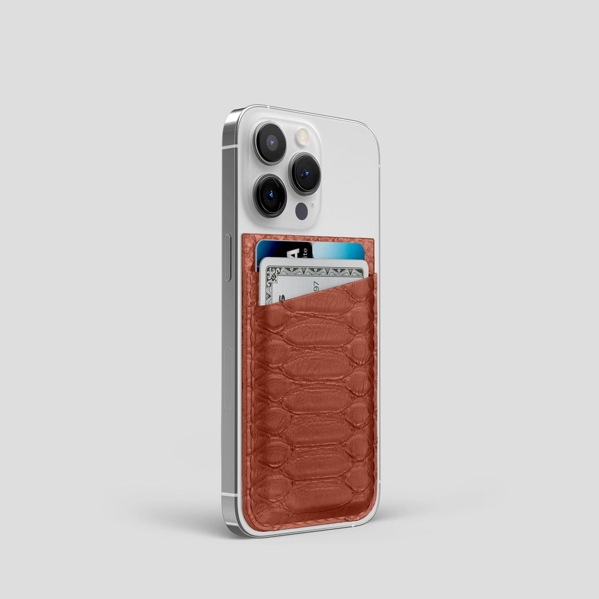 Brown iPhone 13 Pro MagSafe Wallet Python -2 | Brown