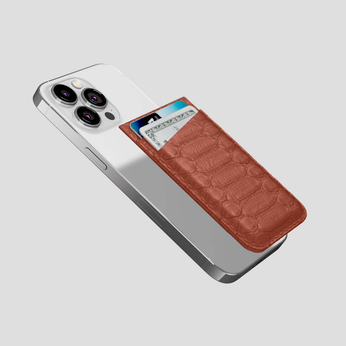 Brown iPhone 13 Pro MagSafe Wallet Python -4 | Brown