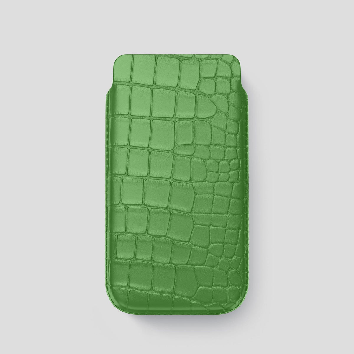 Apple-Green iPhone 13 Pro Pouch Case Alligator -1 | Apple-Green
