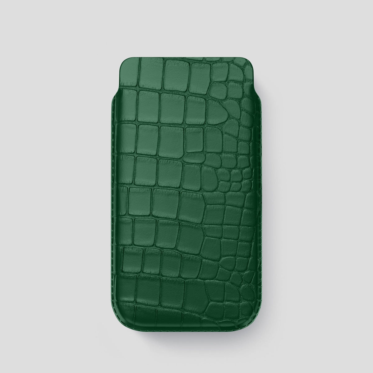 Forest-Green iPhone 14 Pro Pouch Case Alligator -1 | Forest-Green