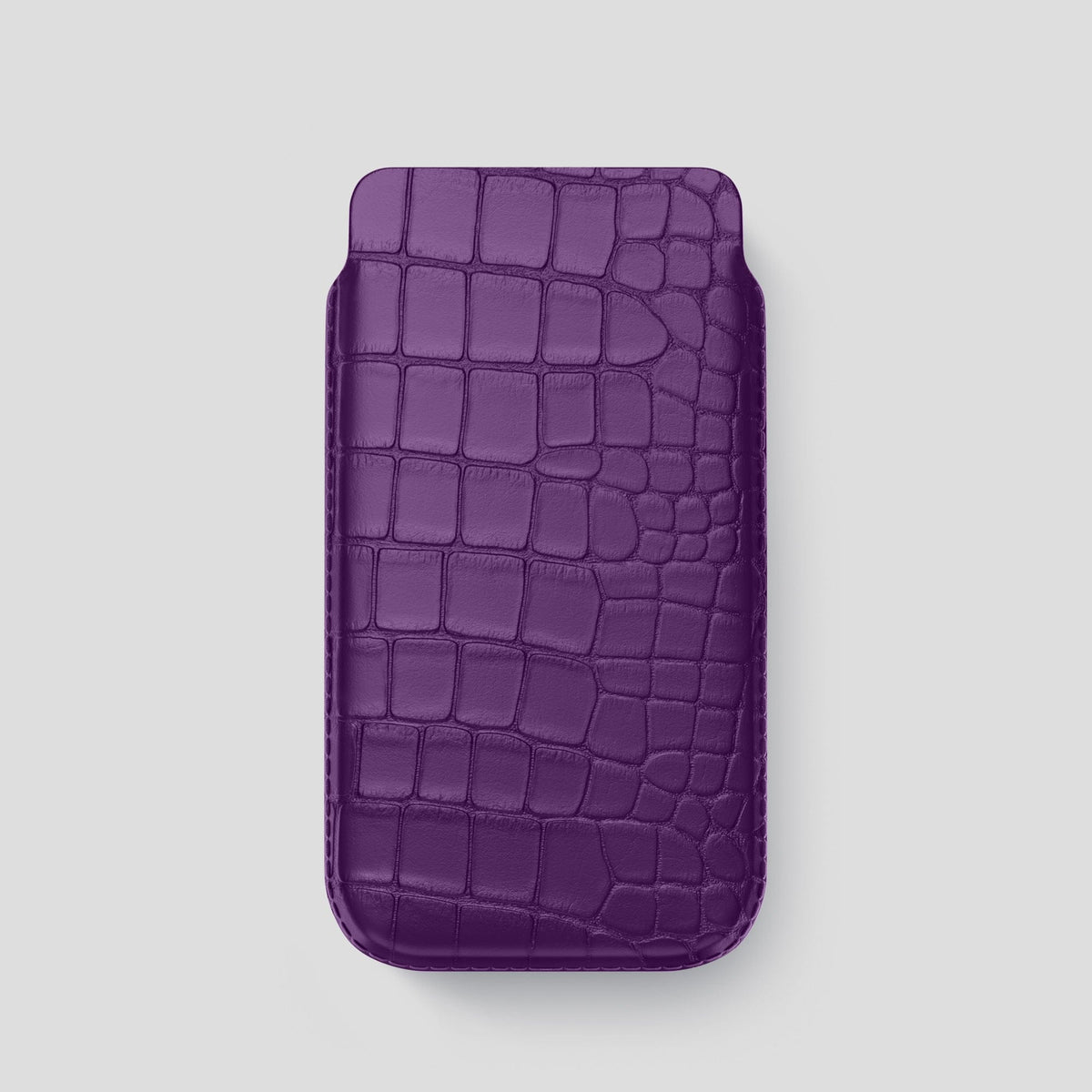 Purple iPhone 13 Pro Pouch Case Alligator -1 | Purple
