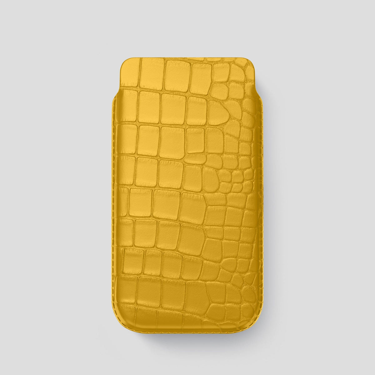 Yellow iPhone 13 Pro Pouch Case Alligator -1 | Yellow