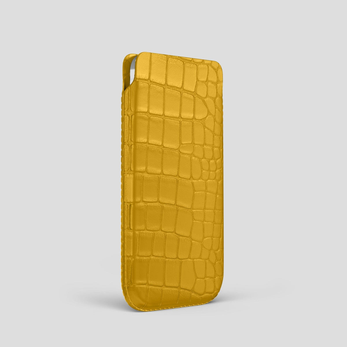 Yellow iPhone 14 Pro Pouch Case Alligator -2 | Yellow