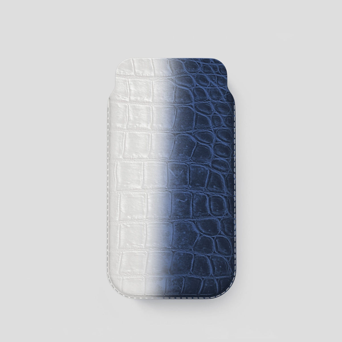 Navy Blue iPhone 14 Pro Himalaya Pouch Case Himalayan Crocodile -1 | Navy-Blue