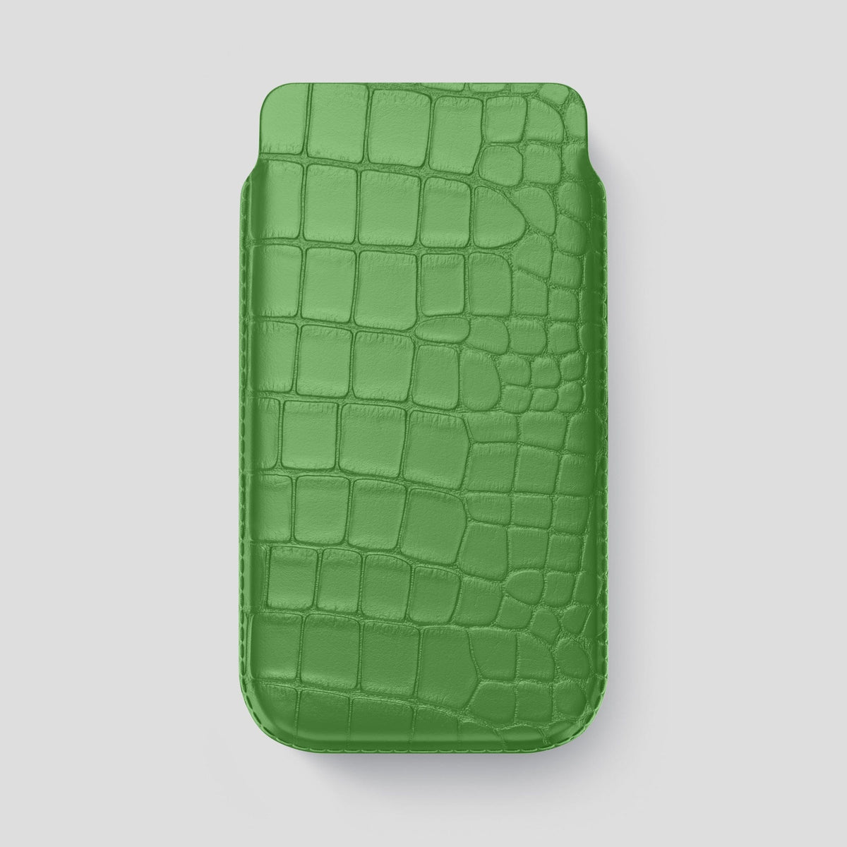 Apple-Green iPhone 14 Pro Max Pouch Case Alligator -1 | Apple-Green