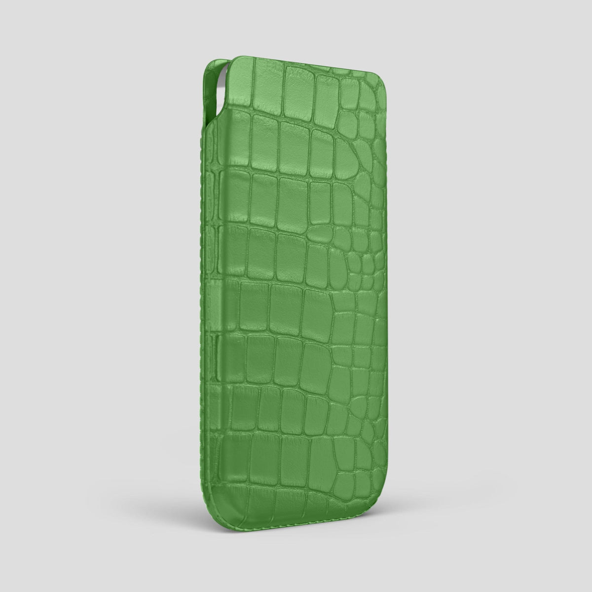 Apple-Green iPhone 14 Pro Max Pouch Case Alligator -2 | Apple-Green