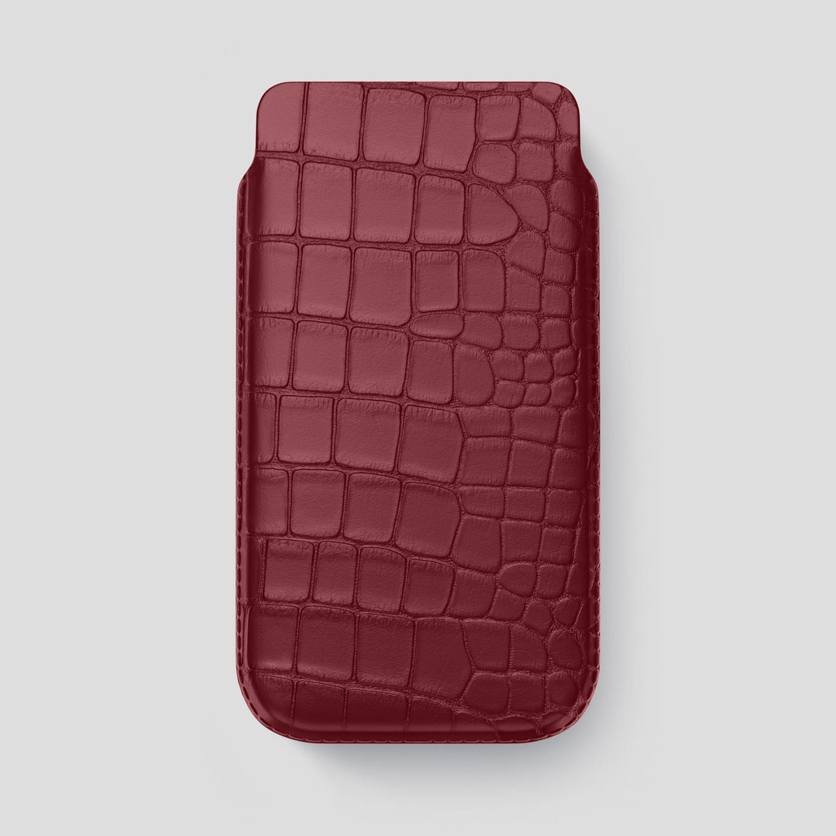 Burgundy iPhone 13 Pro Max Pouch Case Alligator -1 | Burgundy