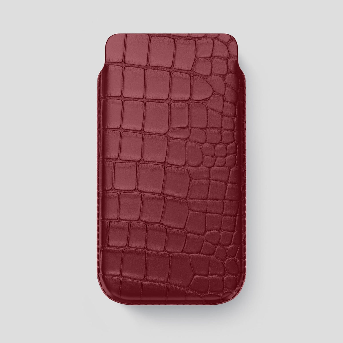 Burgundy iPhone 14 Pro Max Pouch Case Alligator -1 | Burgundy