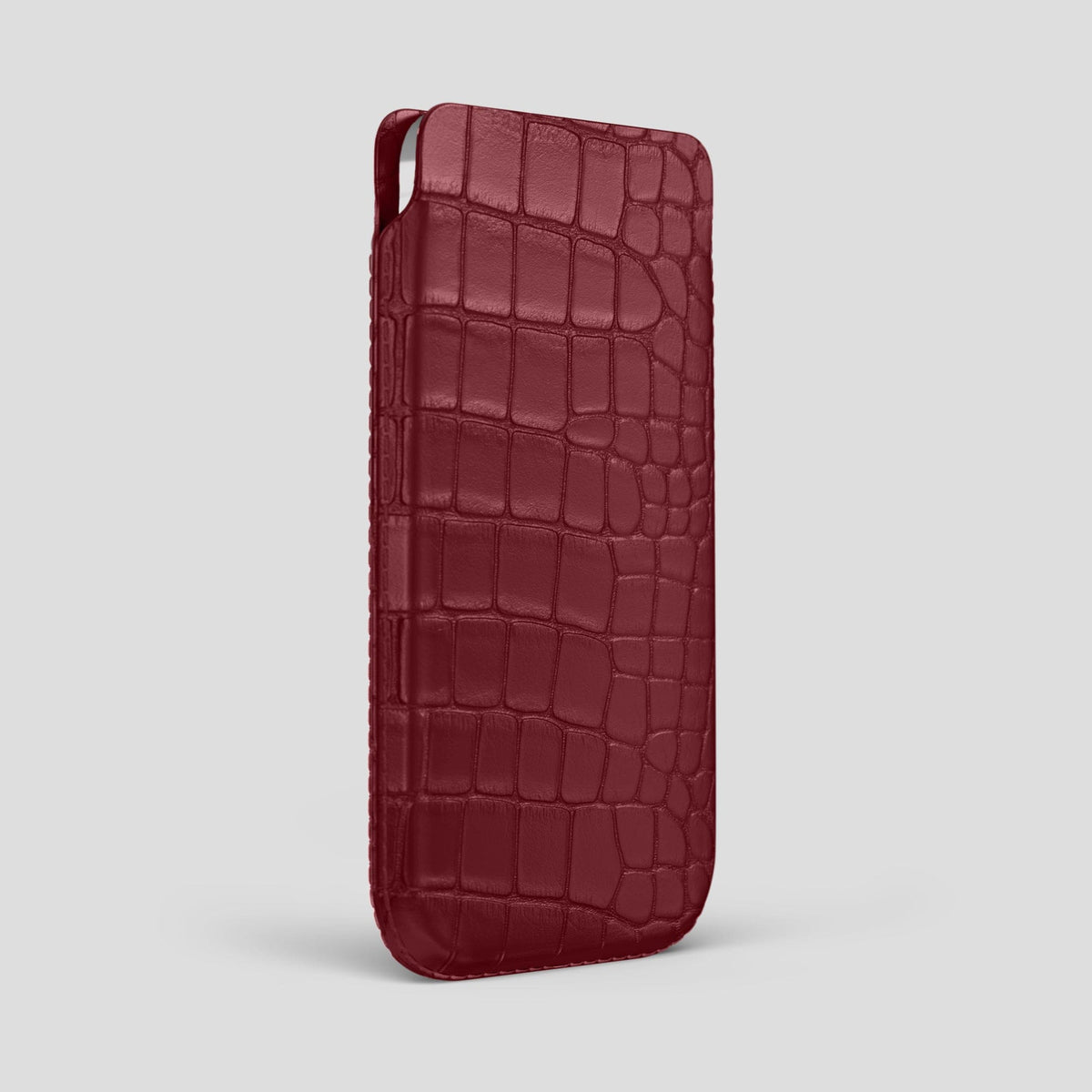 Burgundy iPhone 14 Pro Max Pouch Case Alligator -2 | Burgundy