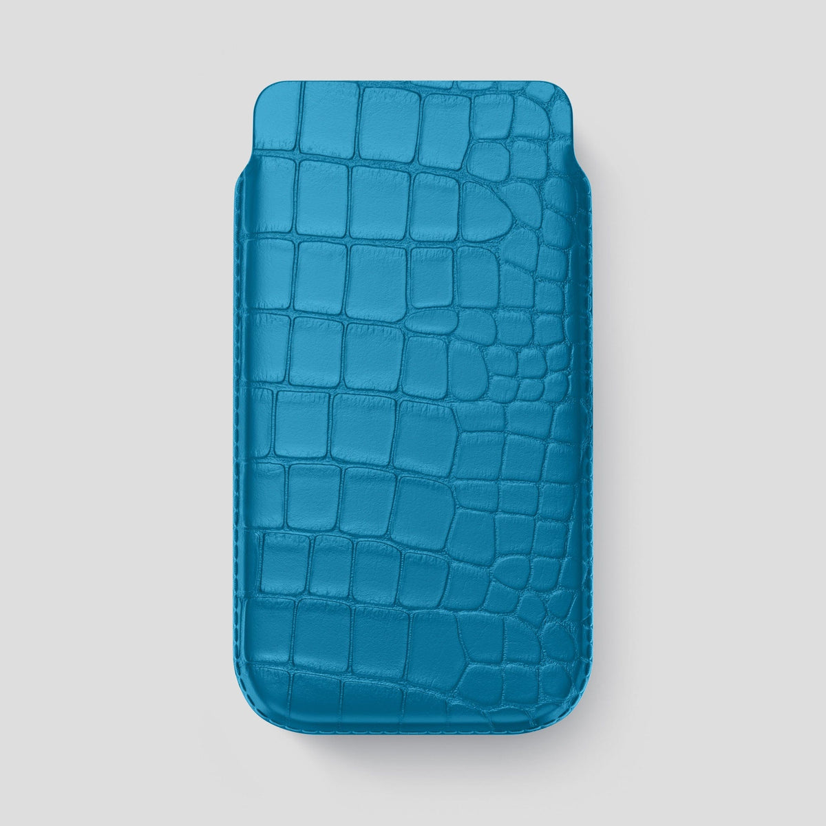 Curaçao-Blue iPhone 13 Pro Max Pouch Case Alligator -1 | Curaçao-Blue