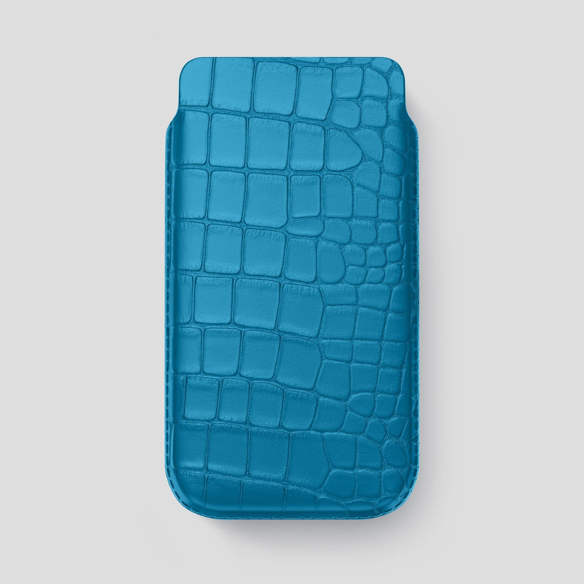 Curaçao-Blue iPhone 14 Pro Max Pouch Case Alligator -1 | Curaçao-Blue