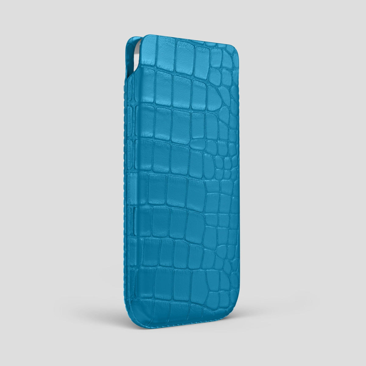 Curaçao-Blue iPhone 14 Pro Max Pouch Case Alligator -2 | Curaçao-Blue