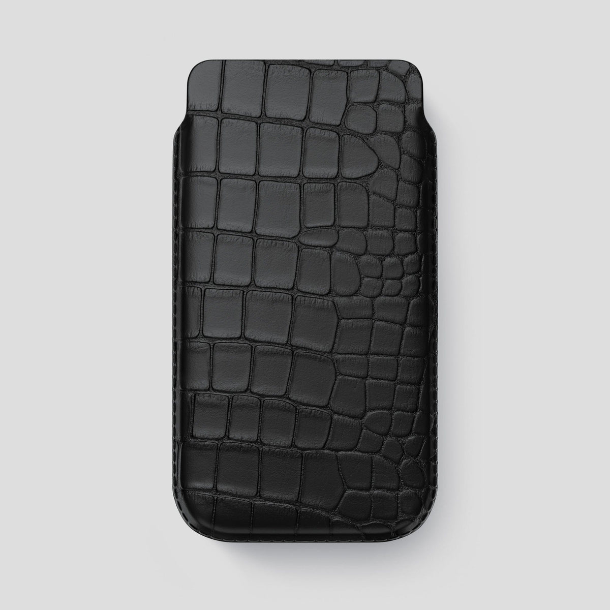 Black iPhone 14 Pro Max Pouch Case Alligator -1 | Black