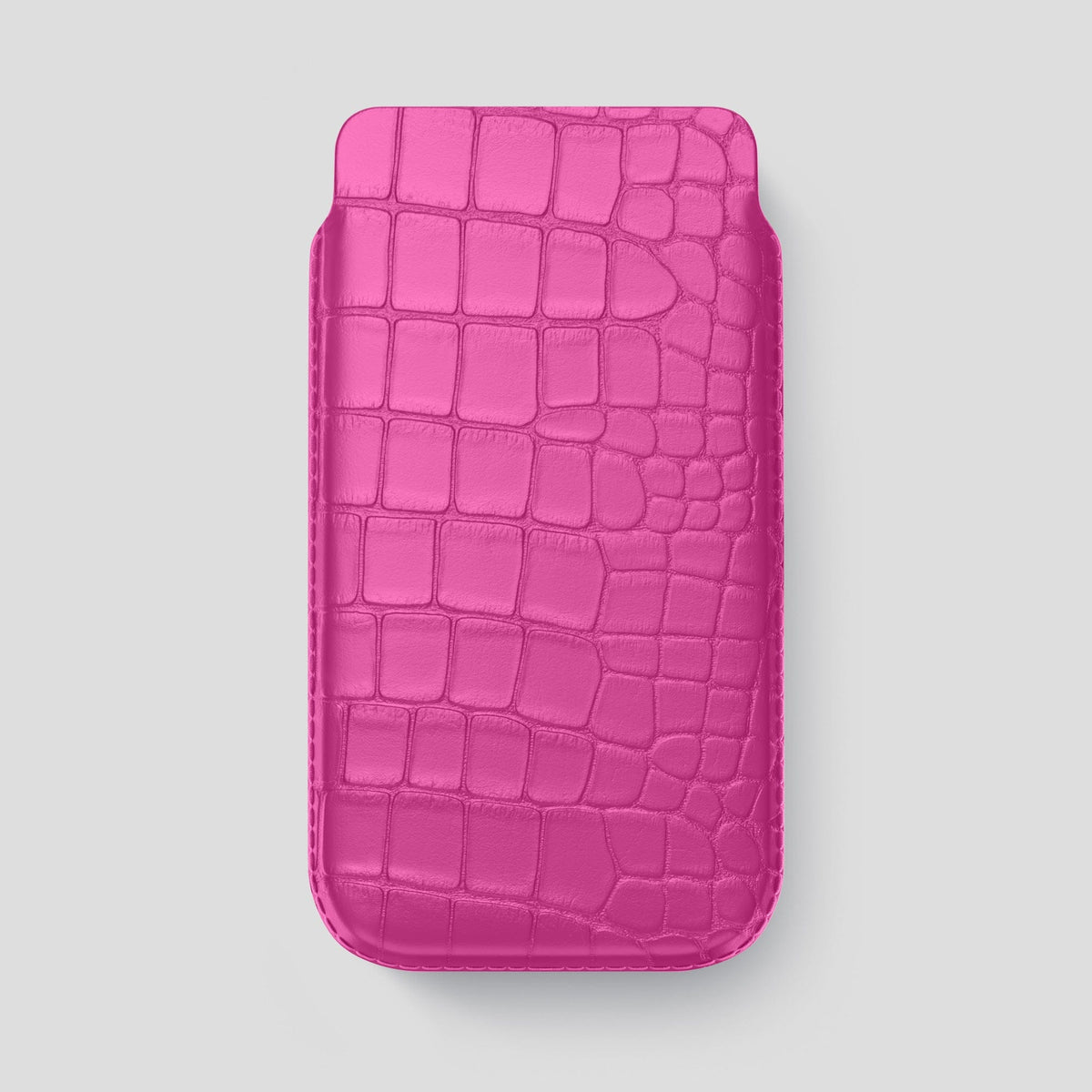Fuchsia iPhone 13 Pro Max Pouch Case Alligator -1 | Fuchsia