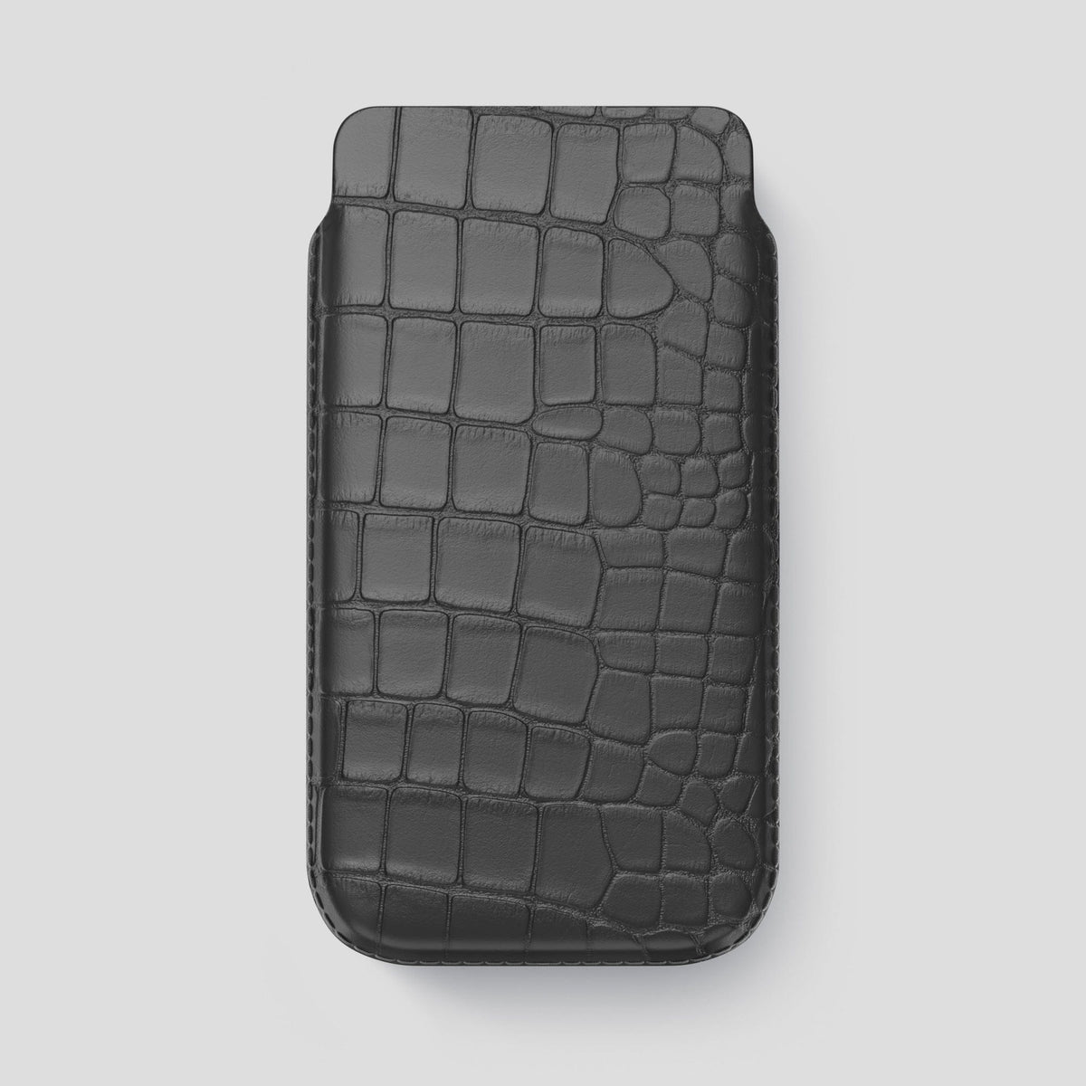 Grey iPhone 14 Pro Max Pouch Case Alligator -1 | Grey