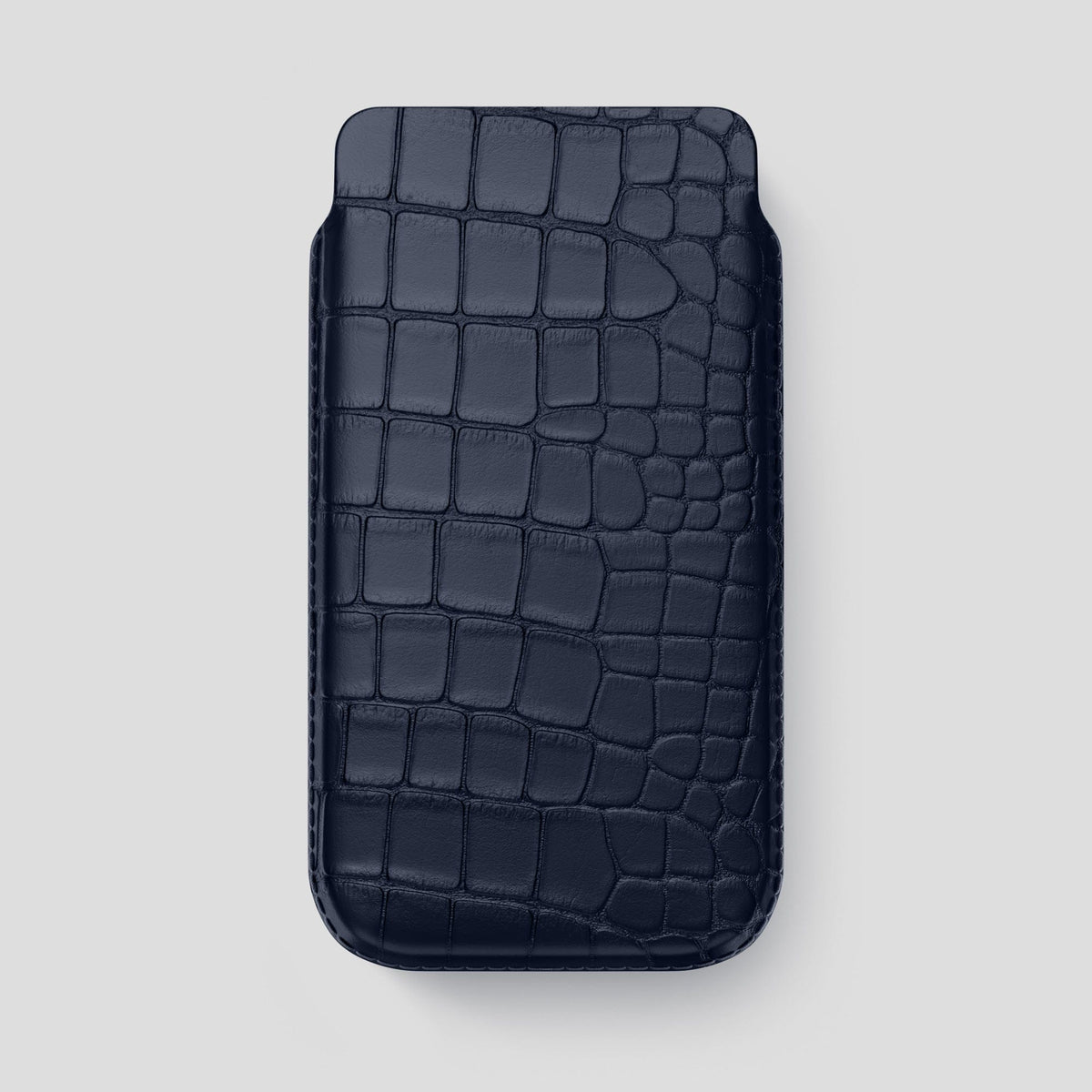 Navy Blue iPhone 13 Pro Max Pouch Case Alligator -1 | Navy-Blue