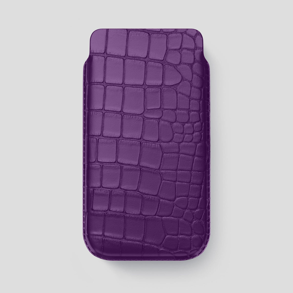 Purple iPhone 14 Pro Max Pouch Case Alligator -1 | Purple