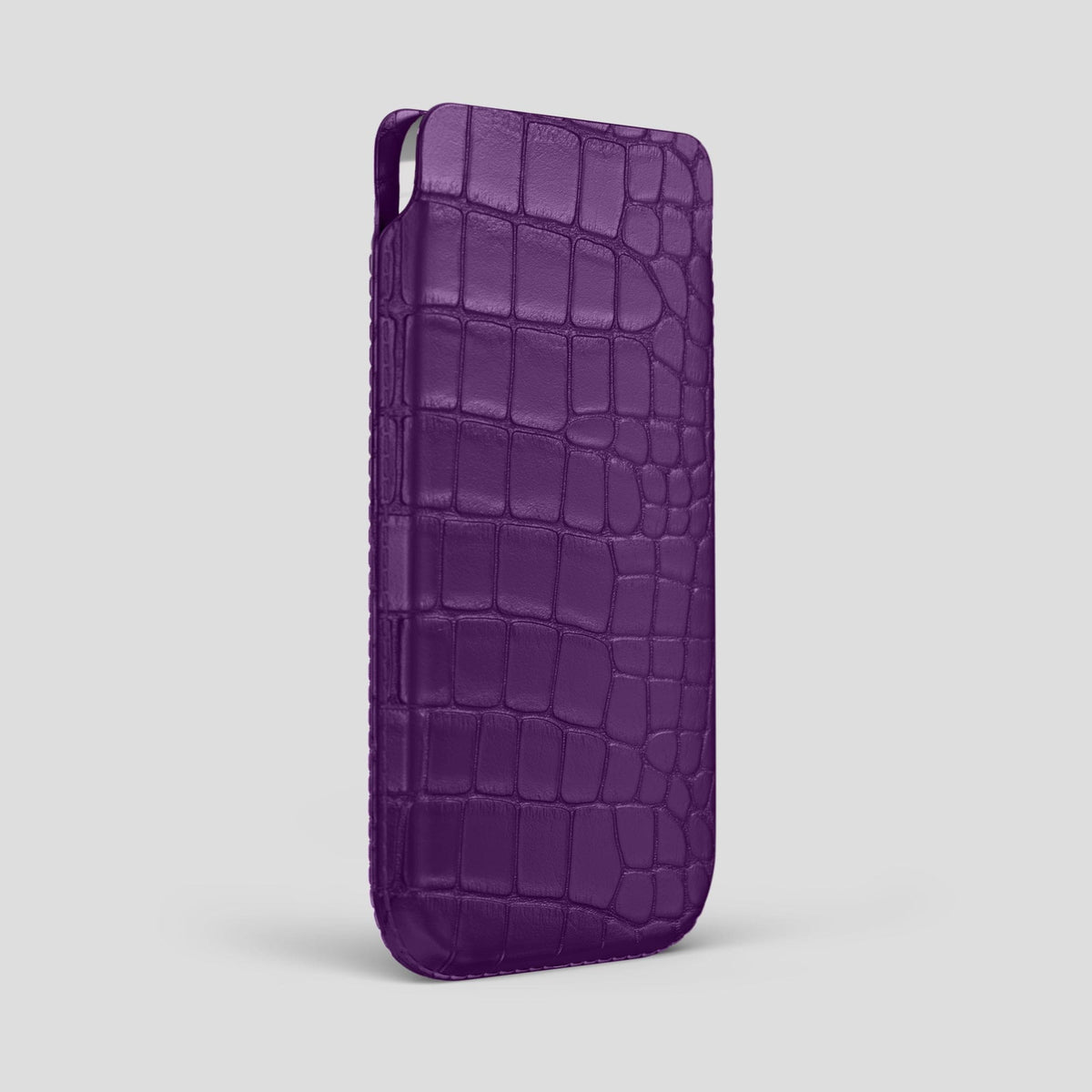 Purple iPhone 14 Pro Max Pouch Case Alligator -2 | Purple
