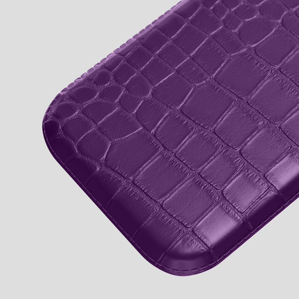 Purple iPhone 13 Pro Max Pouch Case Alligator -3 | Purple
