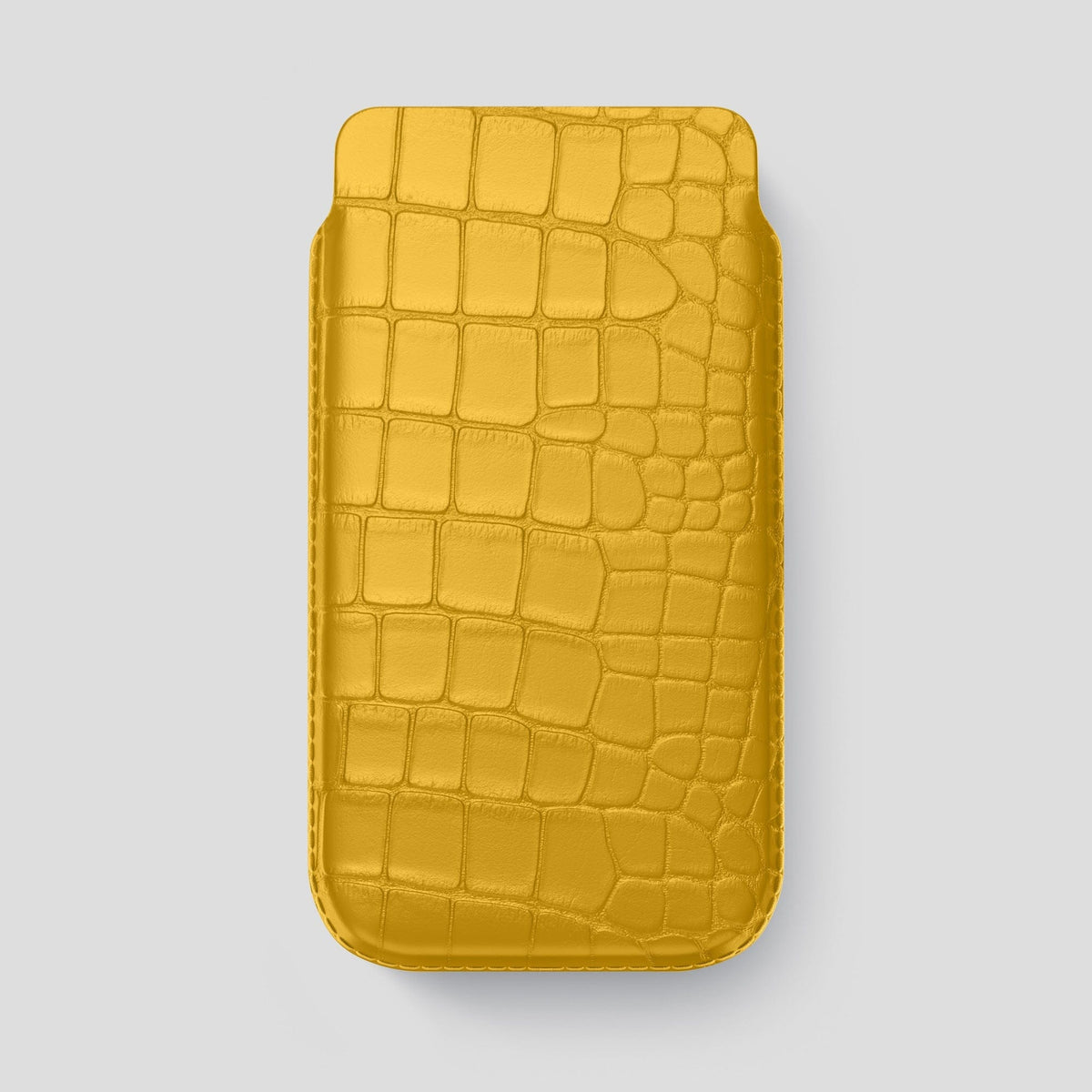 Yellow iPhone 14 Pro Max Pouch Case Alligator -1 | Yellow
